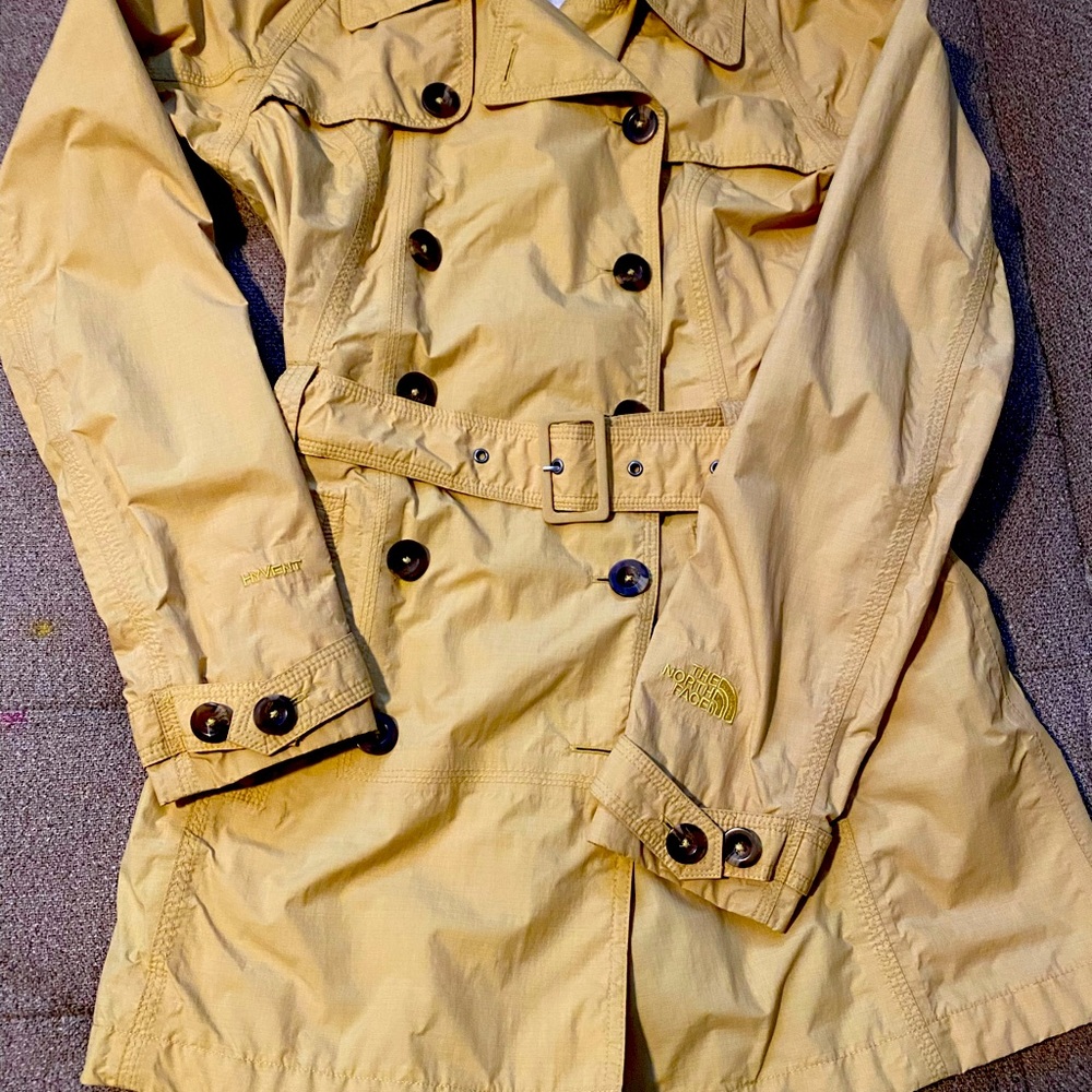 North Face rain trench coat.